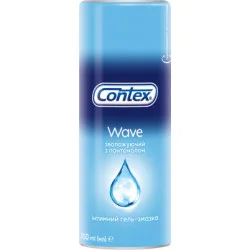 Вагинальная смазка Интимный гель-смазка Contex Wave увлажняющий с пантенолом (лубрикант) 100 мл (4820108005235)