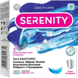 Serenity Презервативы 3 в 1 Anatomic 3 шт.