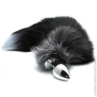   Alive      Alive Black And White Fox Tail L,  3,9  (SO6323)