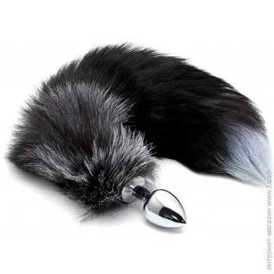   Alive      Alive Black And White Fox Tail M,  3,4  (SO6322)