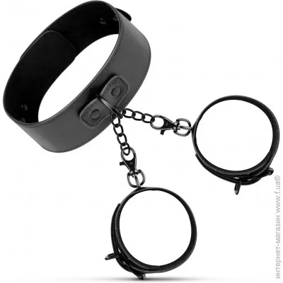  Bedroom Fantasies    Collar & Cuffs - Black (SO8805)