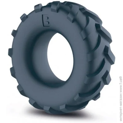 Boners   Tire Cock Ring - Grey (SO8848)