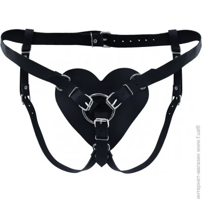         Feral Feelings - Hearts Strap-on Belt Black (SO9417)