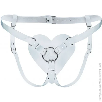         Feral Feelings - Hearts Strap-on Belt White (SO9418)