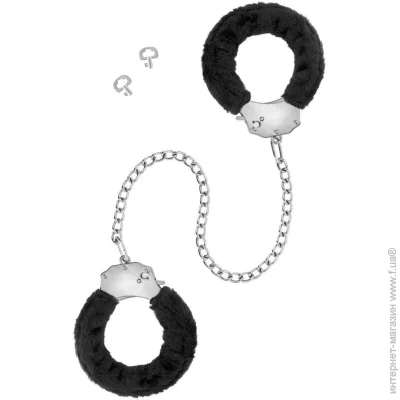  Fetish Tentation Adjustable metal and fur ankle cuffs (SX1088)