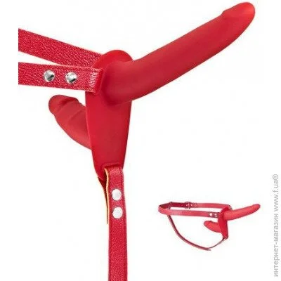   Fetish Tentation Strap-On with Double Dildo Red (SO3750)