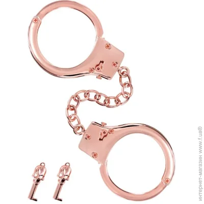 Fetish Tentation  Premium Chick wrist cuffs in rose-gold metal (SX1091-02)