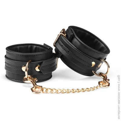  Liebe Seele  Black Organosilicon Anklecuffs,  (SO9486-02)