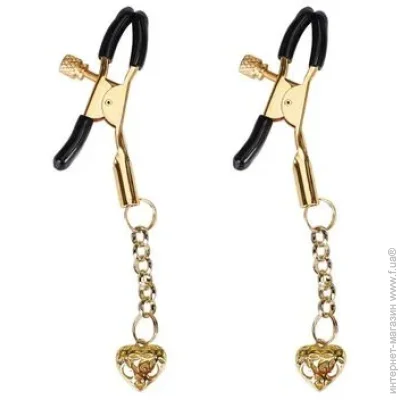 Liebe Seele    Hollow Heart Nipple Clamps Gold (SX1685-02)