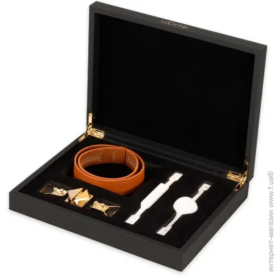 Lockink    2-  Ball-Gag & Gag-bite Set - Brown (SX0826)