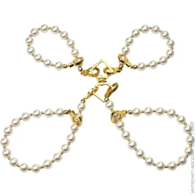 Lockink     Pearl Handcuffs & Anklecuffs (SX0909)