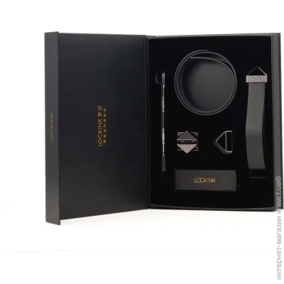   Lockink  Tied Collar with Leash Set - Black (SX0829)