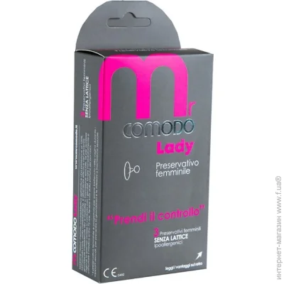 Презервативи Love Match Жіночі - Mr Comodo Lady, 3 шт (8118000016~77) Презервативи Love Match Жіночі - Mr Comodo Lady, 3 шт (8118000016~77)