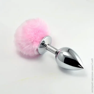   Lovetoy   Heavy Metal Anal Plug Pompon S Pink (6452LVTOY613-07)