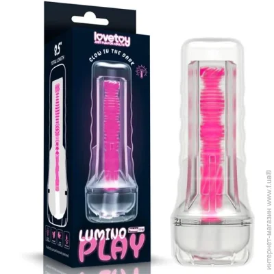 Lovetoy  Lumino Play Masturbator Pink Glow 8.5" (6452LVTOY961-07)