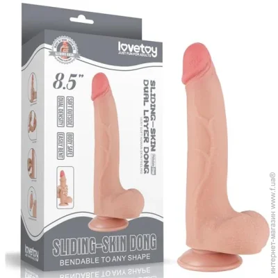 Lovetoy  Sliding-Skin Dual Layer Dong 8.5 998 Flesh (6452LVTOY998-07)