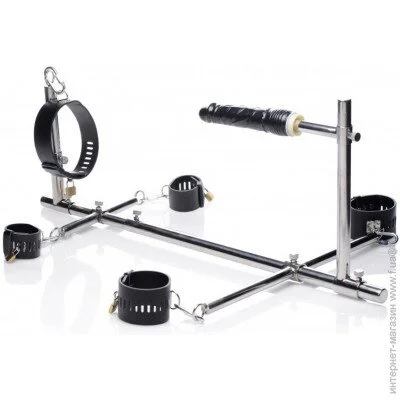 Master Series      Imprisoned Metal Stockade with Dildo (SO4422)