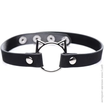  Master Series Kinky Kitty Ring Slim Choker - Black (SX1184)