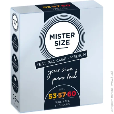  Mister Size  - pure feel - 53-57-60 (3 condoms), 3 ,  0,05  (SO8040~22)