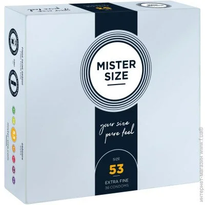 Mister Size Презервативи - pure feel - 53 (36 condoms), товщина 0,05 мм (SO8051) Mister Size Презервативи - pure feel - 53 (36 condoms), товщина 0,05 мм (SO8051)