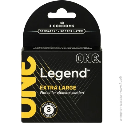 Презервативи One Legend XL, 3 шт, збільшений розмір, розширення на кінці, картонне паковання (SX0781-02) Презервативи One Legend XL, 3 шт, збільшений розмір, розширення на кінці, картонне паковання (SX0781-02)