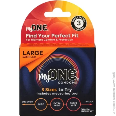 Презервативи One MyLarge Sampler 3 шт, картонна коробка (SX1248-02) Презервативи One MyLarge Sampler 3 шт, картонна коробка (SX1248-02)
