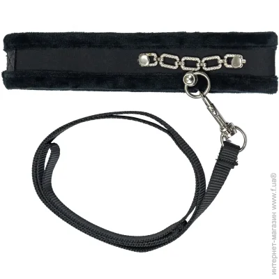    Punishment - Crystal Collar & Leash  Black (SX2228)