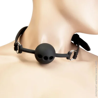  Punishment - Silicone Ball Gag  Black (SX2233)
