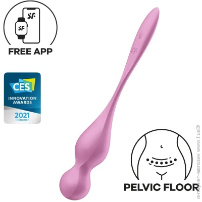 Satisfyer Вагінальні смарт-кульки з вібрацією Love Birds 1 Connect App Pink, 78 г (SX0570-02) Satisfyer Вагінальні смарт-кульки з вібрацією Love Birds 1 Connect App Pink, 78 г (SX0570-02)