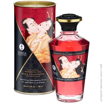     Shunga  Aphrodisiac Warming Oil Sparkling Strawberry Wine 100  (SO2497-02)