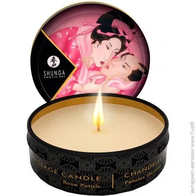     Shunga Mini Massage Candle-Rose Petals 30 (SO2516)