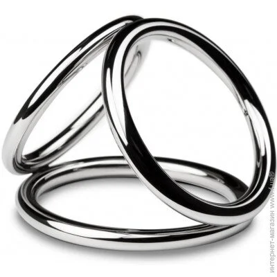 Sinner Gear Unbendable   -Triad Chamber Metal Cock and Ball Ring-Large (SO4617)