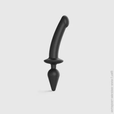   Strap-On-Me     21 Strap-On-Me SWITCH PLUG-IN DILDO Black XXL,  5,2/3,9  (SO6831)