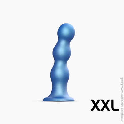     Strap-On-Me Dildo Plug Balls Blue Metallic XXL (SO8999)