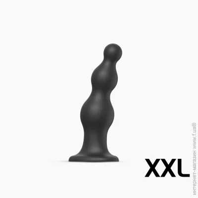     Strap-On-Me Dildo Plug Beads Black XXL (SO8989)