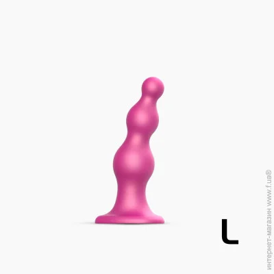     Strap-On-Me Dildo Plug Beads Framboise Metallic L (SO8986)