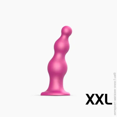     Strap-On-Me Dildo Plug Beads Framboise Metallic XXL (SO8990)