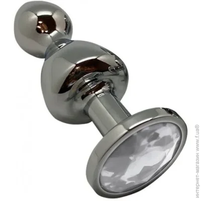   Wooomy    Lollypop Double Ball Metal Plug L,  3,5 ,  10,5  (SO7421-02)