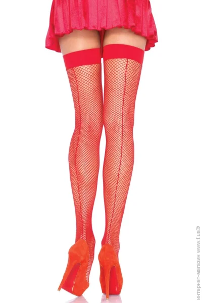 Leg Avenue -   Backseam Thigh Highs Red one size (SO7976~22)