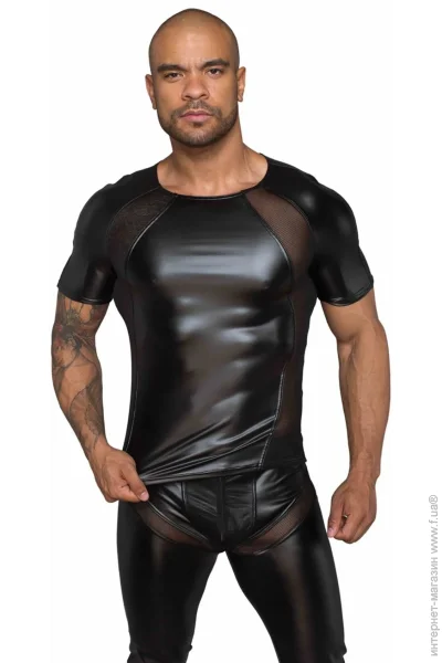 Noir Handmade     H056 Men's T-shirt made of powerwetlook, 3XL (SX0090-02)