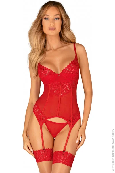    Obsessive Ingridia corset & thong XL/2XL (SO9030)