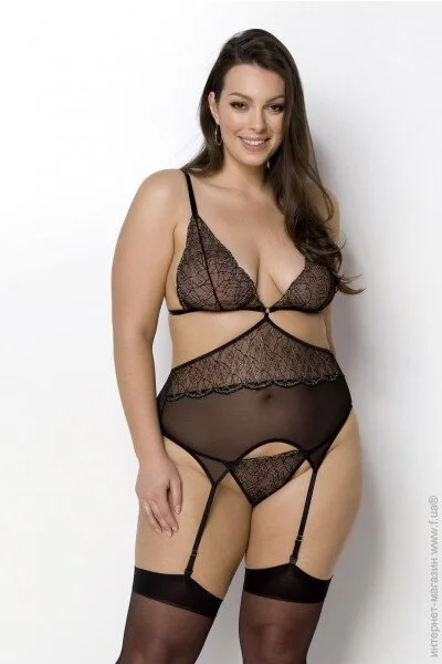   AMBERLY CORSET black 6XL/7XL - Passion (SO7052)