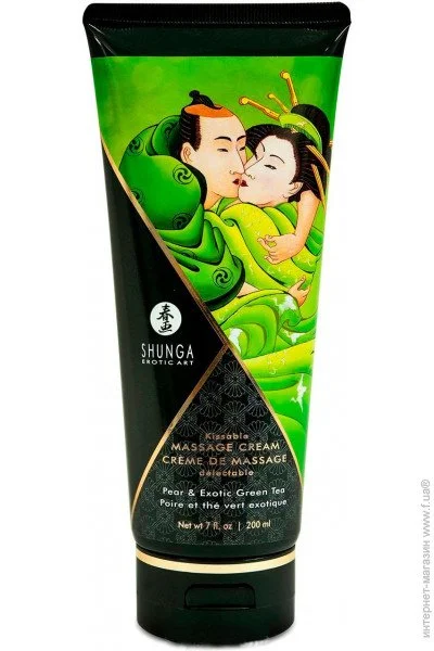   Shunga Kissable Massage Cream-Pear & Exotic Green Tea 200 (SO2508)
