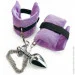        Art of Sex Handcuffs with Metal Anal Plug size M Purple (SO6183)
