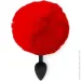 Art Of Sex     - Silicone Bunny Tails Butt plug Red,  3,5  (SO6964-02)