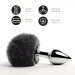   FeelzToys-Bunny Tails Butt Plug Black (SO5063)