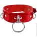 Feral Feelings Нашийник для фіксації з натуральної шкіри - D-Rings Red (SO9407-02) Feral Feelings Нашийник для фіксації з натуральної шкіри - D-Rings Red (SO9407-02)