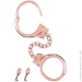 Fetish Tentation  Premium Chick wrist cuffs in rose-gold metal (SX1091-02)