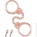 Fetish Tentation  Premium Chick wrist cuffs in rose-gold metal (SX1091-02)