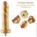   Hismith 6.8 Golden Silicone Dildo,  KlicLok (SO6202)